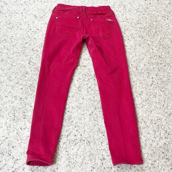 Seven7 Tummless Solid Pink Mid Rise Skinny Jeans Size 10 Stretchy Pockets - Picture 2 of 8